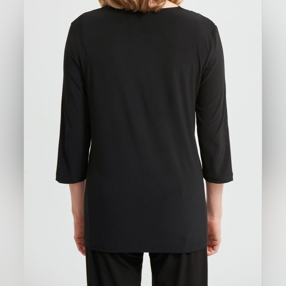 Joseph Ribkoff Black White Stretch Top 16/18 - Picture 3 of 8